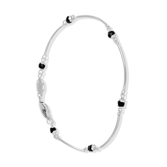 Armbånd - 18 kraat Hvidguld -  0.36ct. tw. Onyx