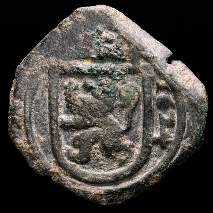 Spanien. Edad Media, siglos XIV / XVII.. Resello Casa de Austria. Lote de ocho (8) monedas.  (Ingen mindstepris)