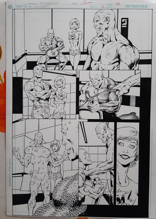 Tom Derenick - Kevin Conrad - 1 Original page - JLA - 2004