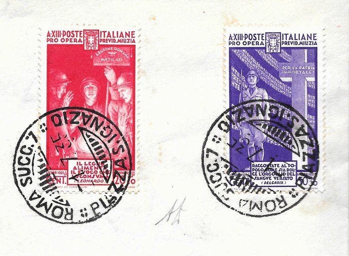 Italien Kongerige 1935 - Pro Opera Previdenza Milizia - 4. serie - Sassone 380 381 382 383