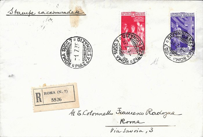 Italien Kongerige 1935 - Pro Opera Previdenza Milizia - 4. serie - Sassone 380 381 382 383