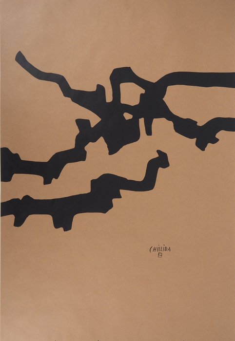 Eduardo Chillida (1924-2002) - Abstraction noire