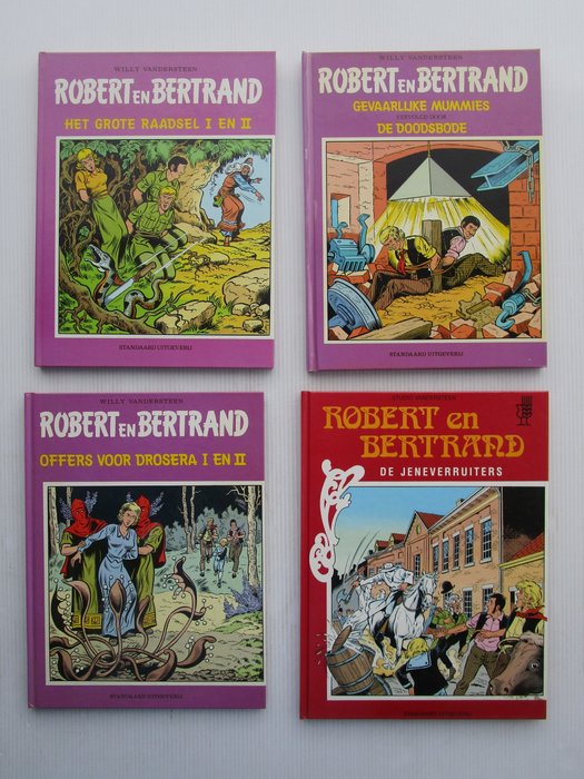 Robert en Bertrand 4 X - hardcover album - 4 Album - Første udgave - 1983/1988