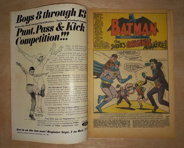 Batman #186 - A Silver Age classic! - 1 Comic - Første udgave - 1966