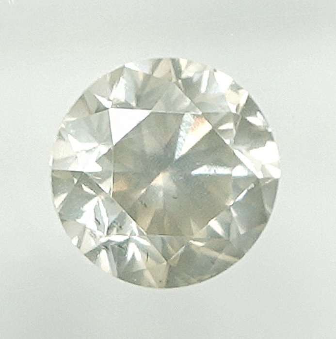 1 pcs Diamant  (Naturfarvet)  - 0.50 ct - Light Grålig Gul - I1 - Gem Report Antwerp (GRA)