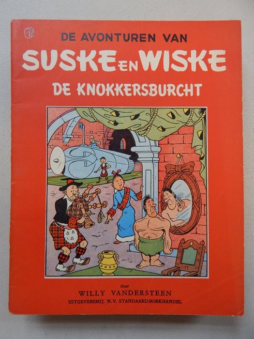 Suske en Wiske 20 - (RV) Rode reeks Vlaams - De Knokkersburcht - 1 x antikvarisk album - Første udgave - 1954