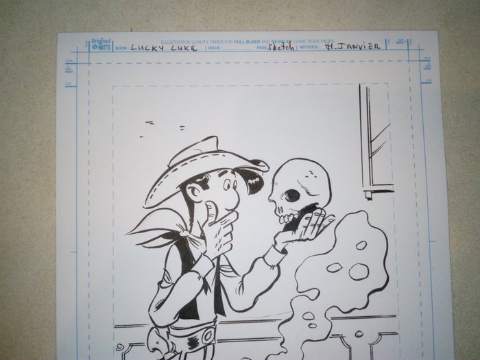 Janvier Michel - 1 Original drawing - Lucky Luke