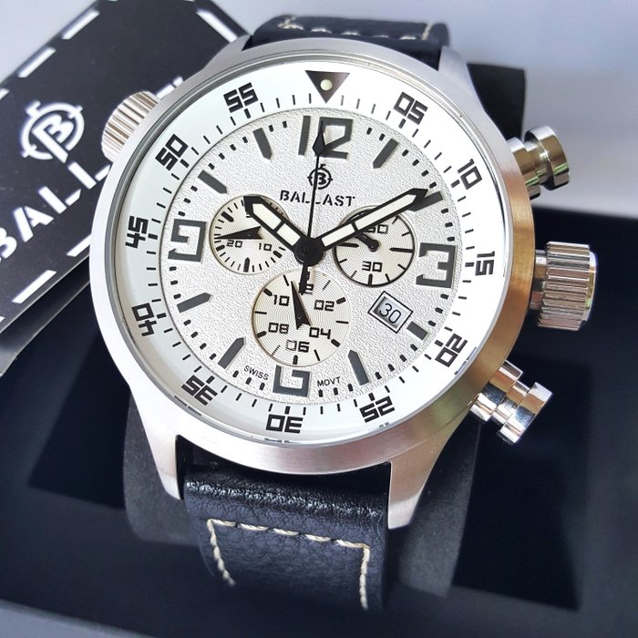 Ballast - Swiss - Chronograph - Rotating Bezel - Odin - Ingen mindstepris - Mænd - Ny