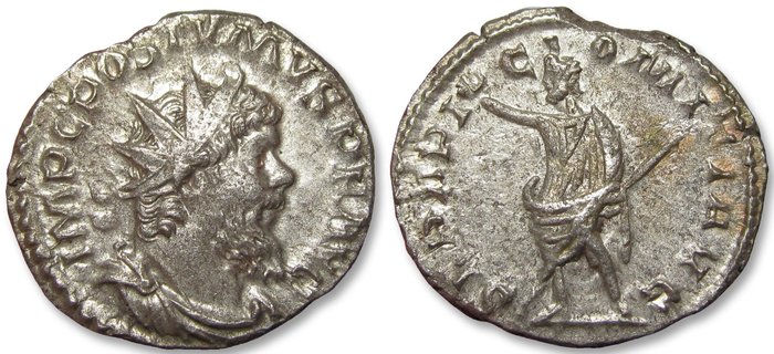 Romarriket Postumus (AD 260-269) Antoninianus Colonia Agrippinensis mint circa 266 AD - SERAPI COMITI AVG -