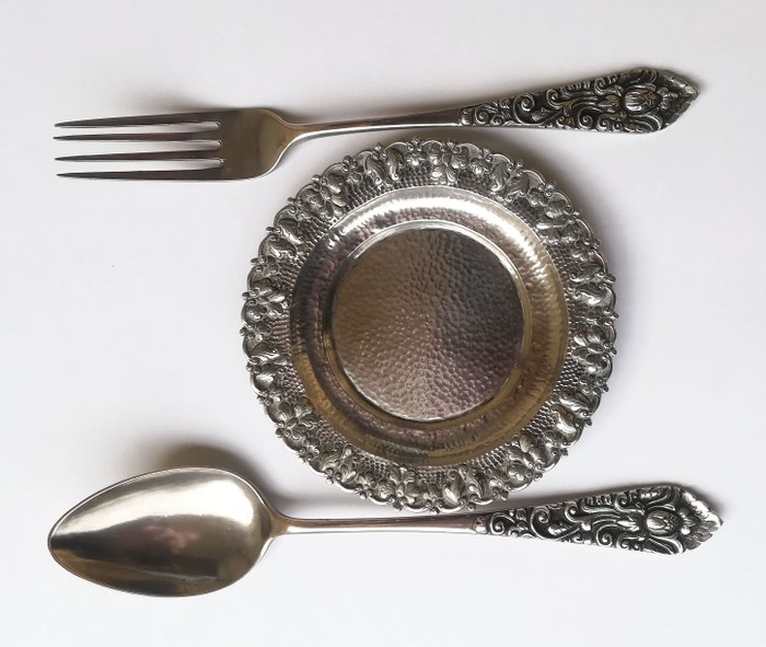 Lot of Ornate Silverware - Bestik sæt - 800 sølv