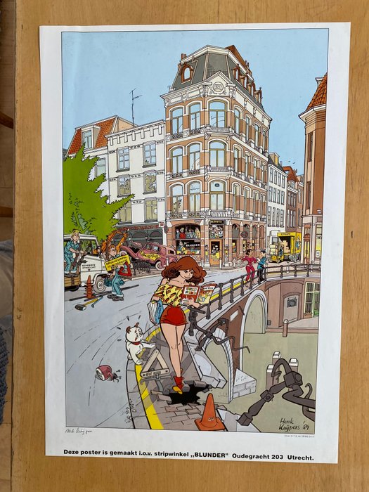 Franka - Affiche: Stripwinkel Blunder, Utrecht - 1 Trykke - Første udgave - 1984