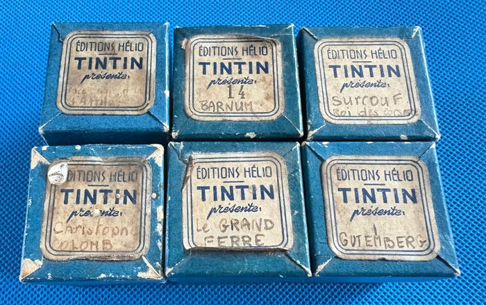 Tintin - Lot de films fixes - histoires du journal Tintin - 6 Filmstrimler - 1960