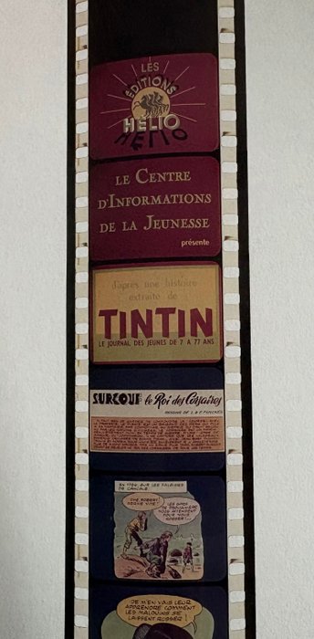 Tintin - Lot de films fixes - histoires du journal Tintin - 6 Filmstrimler - 1960