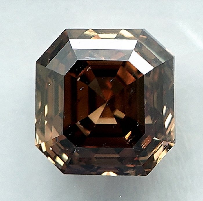 1 pcs Diamant  (Naturfarvet)  - 1.57 ct - Fancy deep Brunlig Gul - SI1 - International Gemological Institute (IGI)