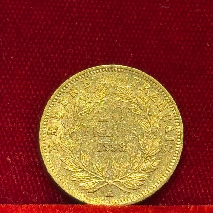 6,45 grams - Guld 900 - 20 Francs Napoleon III