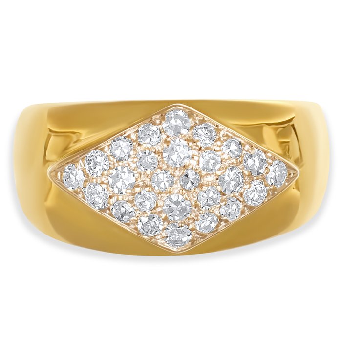 Ring - 18 kraat Gulguld, Hvidguld -  0.52ct. tw. Diamant (Natur)