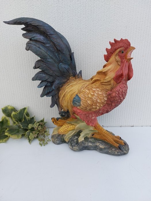 Statue, Beautiful sculpture of a rooster - 38 cm - polyresin