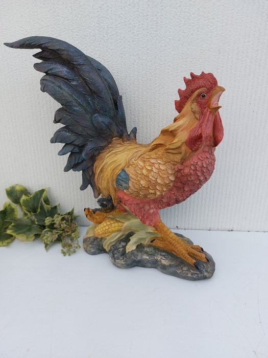 Statue, Beautiful sculpture of a rooster - 38 cm - polyresin