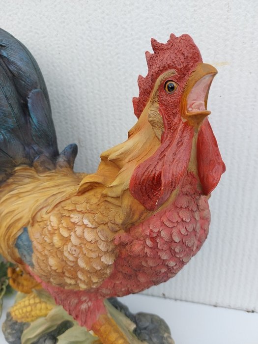 Statue, Beautiful sculpture of a rooster - 38 cm - polyresin