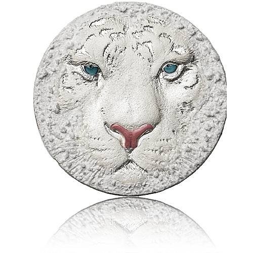 Niue. 5 Dollars 2022 White Tiger, 3 Oz (.999)