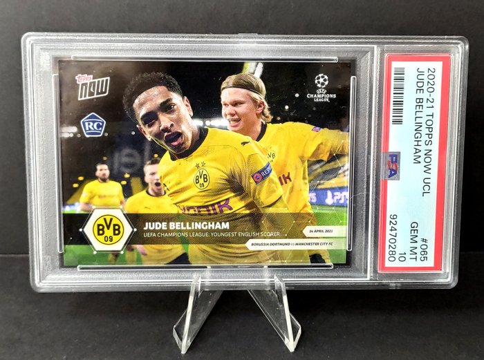 2020/21 Topps Now UCL Jude Bellingham  Erling Haaland #65 PSA 10 - 1 Graded card