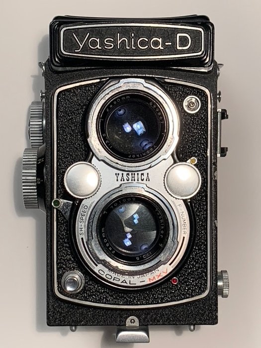 Yashica -D TLR met lederen tas | Analogt kamera