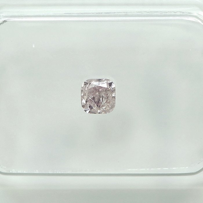 Ingen mindstepris - 1 pcs Diamant  (Naturfarvet)  - 0.30 ct - Pude - Faint Lyserød - I2 - Gem Report Antwerp (GRA)