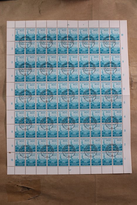 Holland 1977 - 2x Cour de Justice i hele ark med 100 frimærker - Gratis forsendelse over hele verden - NVPH D41/43