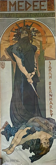 Alphonse Mucha (after) - Medée - 1990‹erne