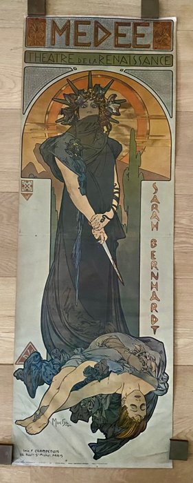 Alphonse Mucha (after) - Medée - 1990‹erne