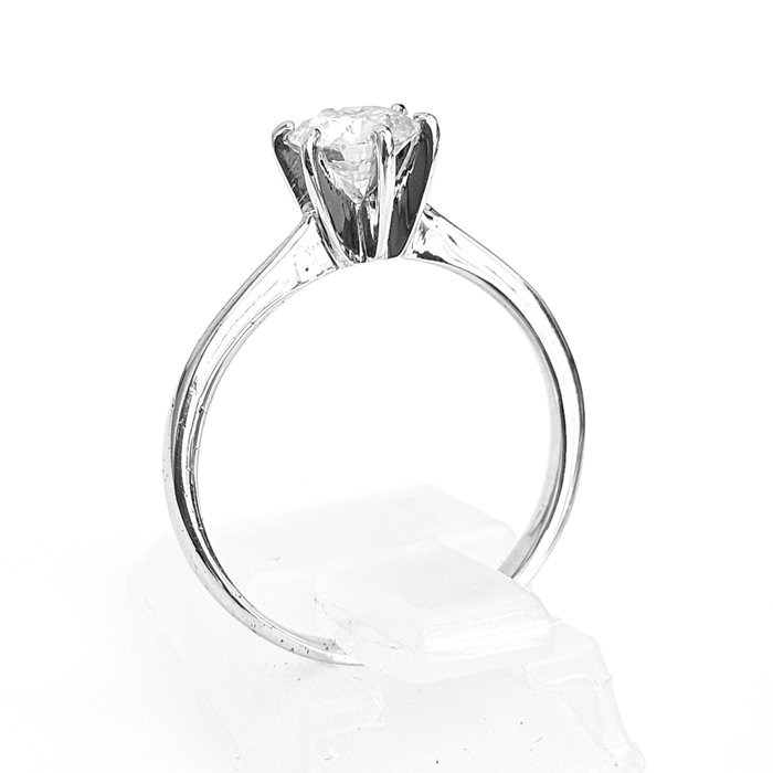 Forlovelsesring - 14 karat Hvidguld -  0.73ct. tw. Diamant (Natur) - E-F/SI2