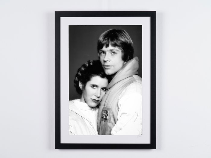 Star Wars, Luke  Leia - Brother  Sister - Fine Art Photography - Luxury Wooden Framed 70X50 cm - Limited Edition Nr 01 of 50 - Serial ID 15768 - Original Certificate (COA), Hologram Logo Editor and QR Code - 100% New items.