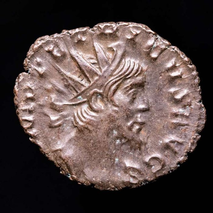 Romarriket. Tetricus I (AD 271-274). BI Silvered Antoninianus Cologne mint. FIDES MILITVM, Fides standing left holding two standards  (Ingen mindstepris)