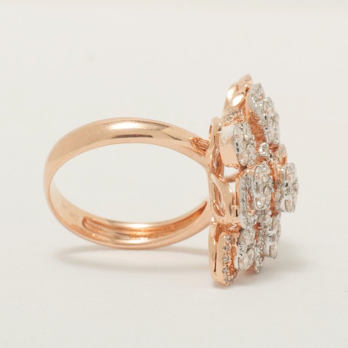 Statement-ring - 14 karat Hvidguld -  1.85ct. tw. Diamant (Natur) - Bryllupscocktailring