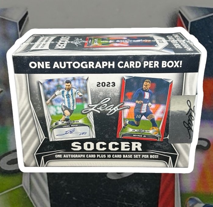 2023 Leaf Soccer 1 Autograph card - 10 Base cards inside - 1 Sealed box - Næsten så god som ny (NM)