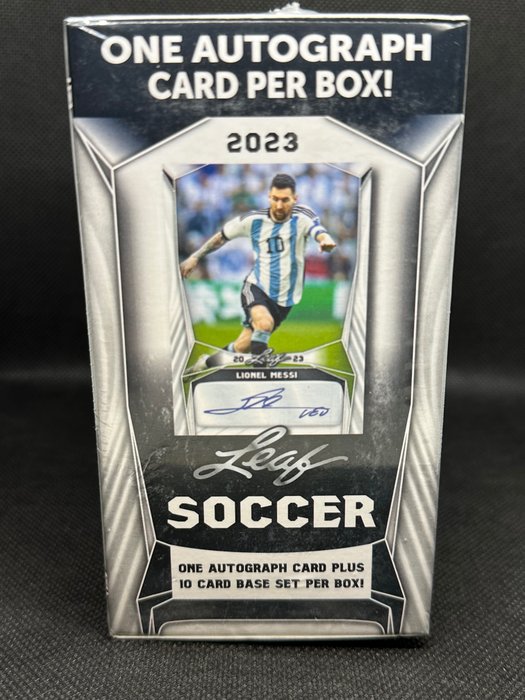 2023 Leaf Soccer 1 Autograph card - 10 Base cards inside - 1 Sealed box - Næsten så god som ny (NM)