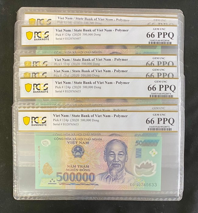 Vietnam. - 10 x 500,000 Dong 2020 - Pick 124p  (Ingen mindstepris)