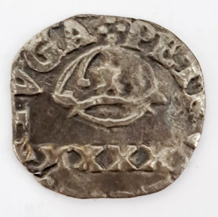 Portugal. D. Pedro Príncipe Regente (1667-1683). 2 vintens (XXXX réis) ND  (Ingen mindstepris)