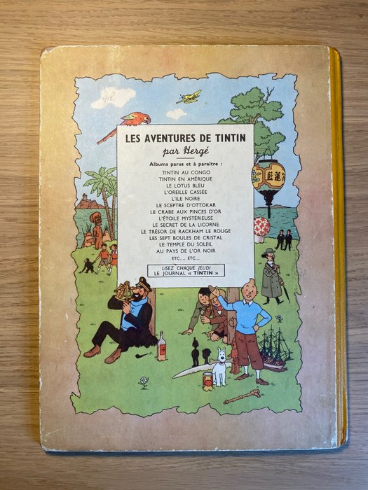 Tintin T15 - Au pays de l'or noir (B4) - C - 1 Album - Første udgave - 1950