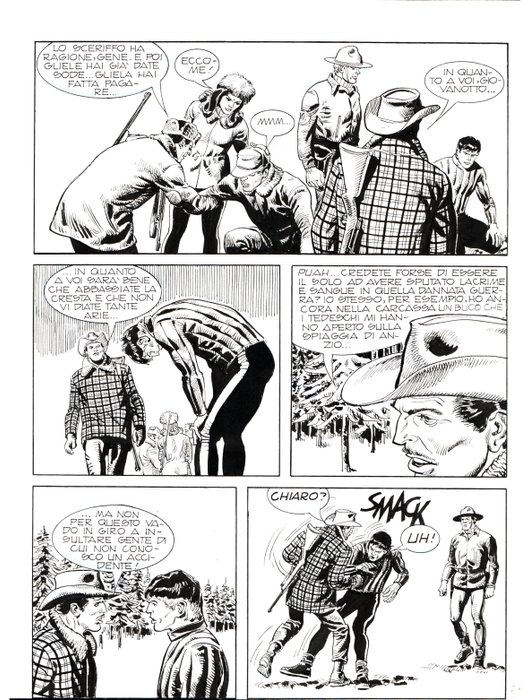 Diso Roberto - 3 Original page - Mister No #73 - "Sangue sulla neve" - 1981