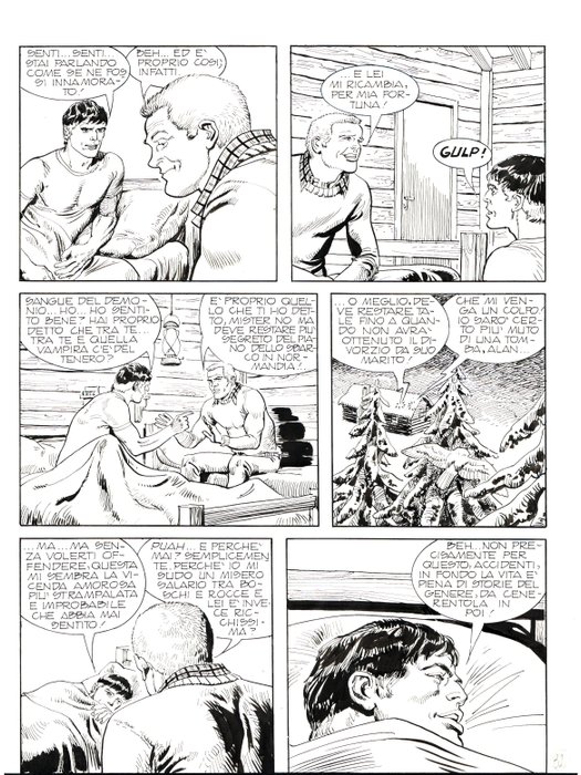 Diso Roberto - 3 Original page - Mister No #73 - "Sangue sulla neve" - 1981