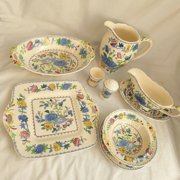 Masons Ironstone - Morgenbakke sæt (9) - 4475 - Knogleporcelæn - Regency