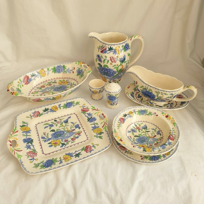 Masons Ironstone - Morgenbakke sæt (9) - 4475 - Knogleporcelæn - Regency