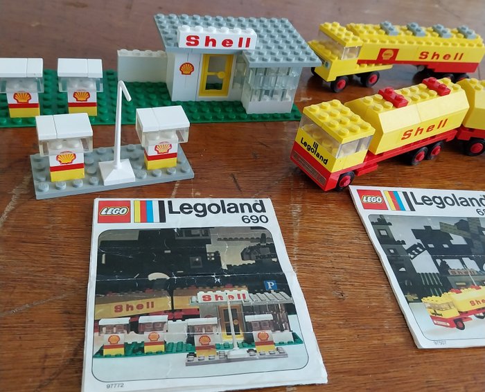 Lego - Legoland - 690, 688, 648, 621 - Shell - 1970-1980