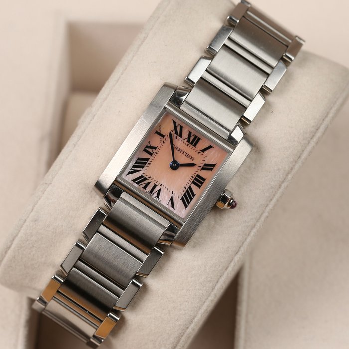 Cartier - Tank Française "Mother of Pearl" - 2384 - Kvinder - 2000-2010