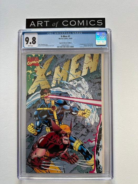 X-Men #1 - 1st Appearance Of The Acolytes - Special Collector's Edition - Cover "E" - Double Gatefold Cover - CGC Graded 9.8! - Extremely High Grade!! - White Pages! - 1 Graded comic - Første udgave - 1991