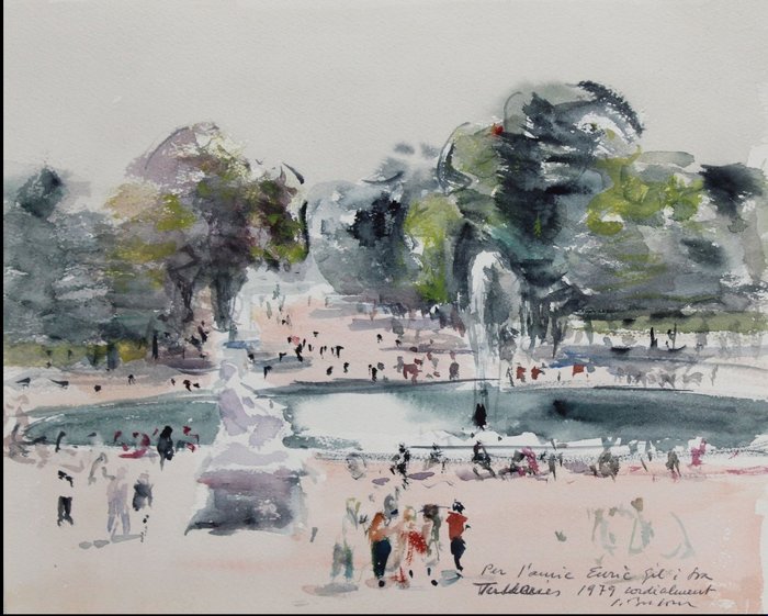 Simó Busom Grau (1921-2020) - Jardin des Tuileries (París)