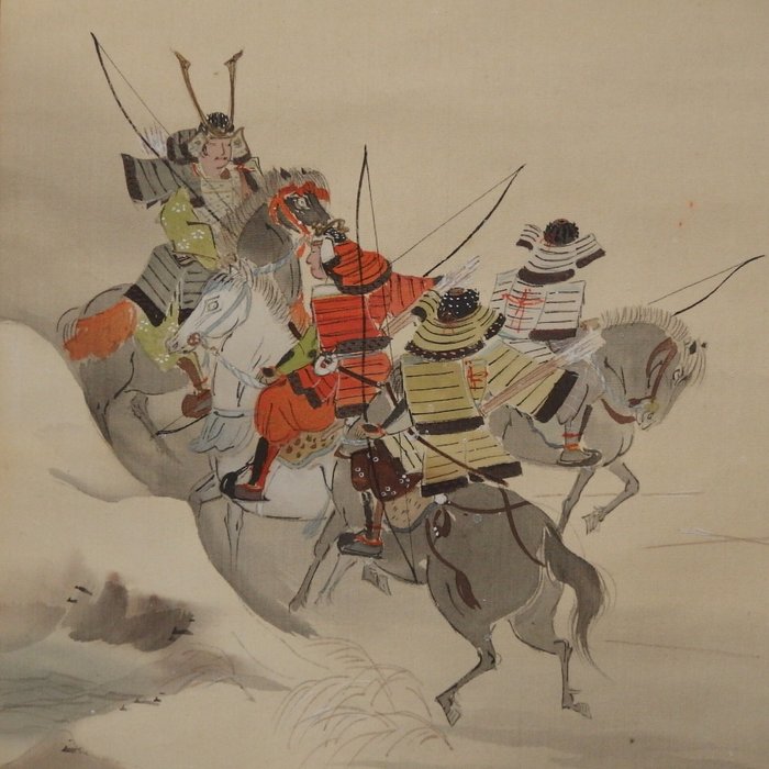 Samurai on Horseback - Morimura Gito 森村宜稲 (1872-1938) - Japan  (Ingen mindstepris)