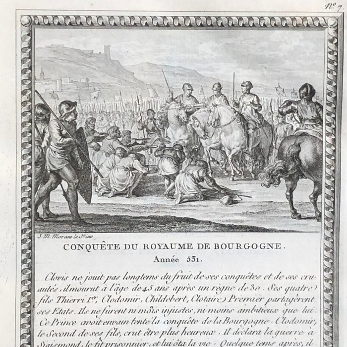 Moreau le Jeune  Abbé Garnier - Figures de l'histoire de France dessinées par Moreau le Jeune - 1800