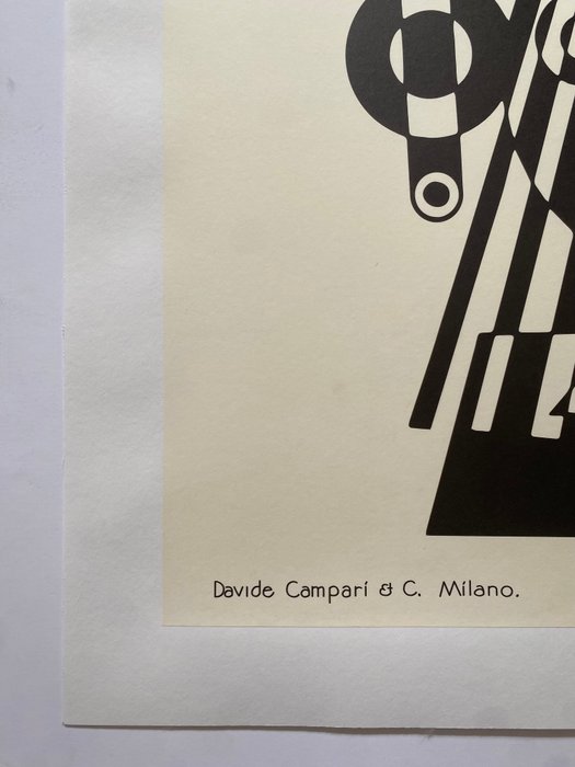 Fortunato Depero - Distrattamente mise il BITTER CAMPARI in testa - 1970‹erne